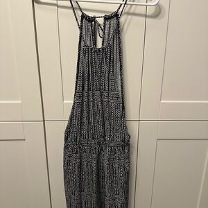 BCBGeneration Monochrome Zigzag Dress Navy and White